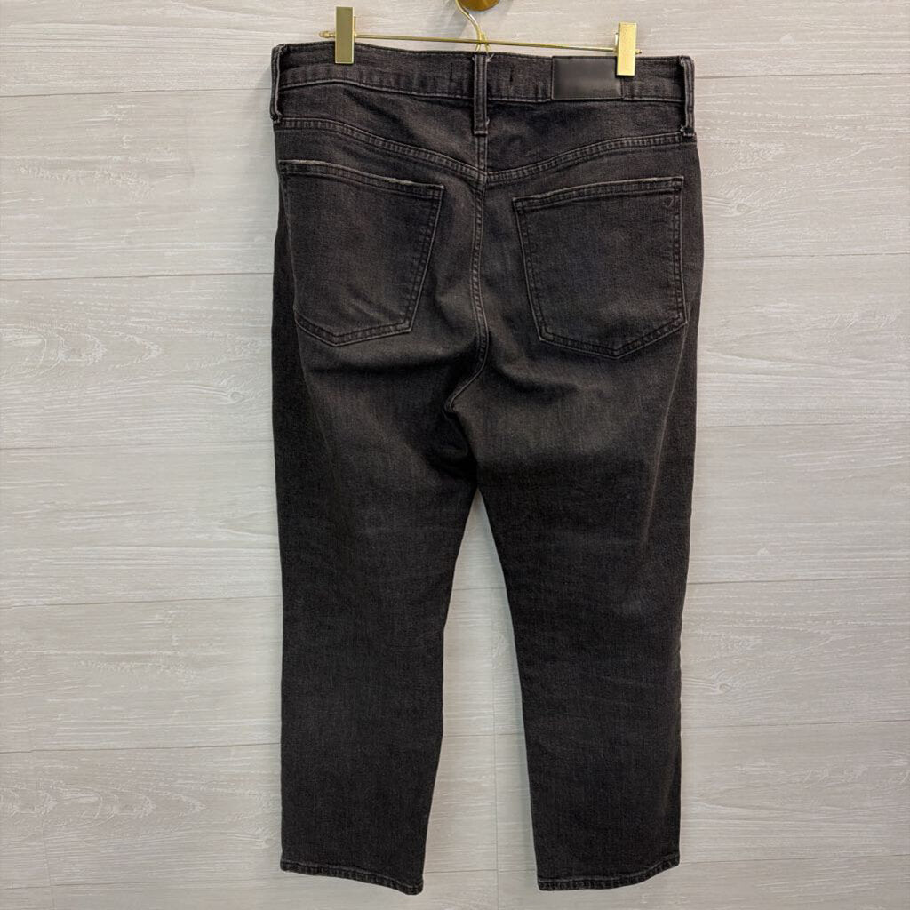 Madewell Black Denim The Perfect Vintage Crop Jeans 29 Petite