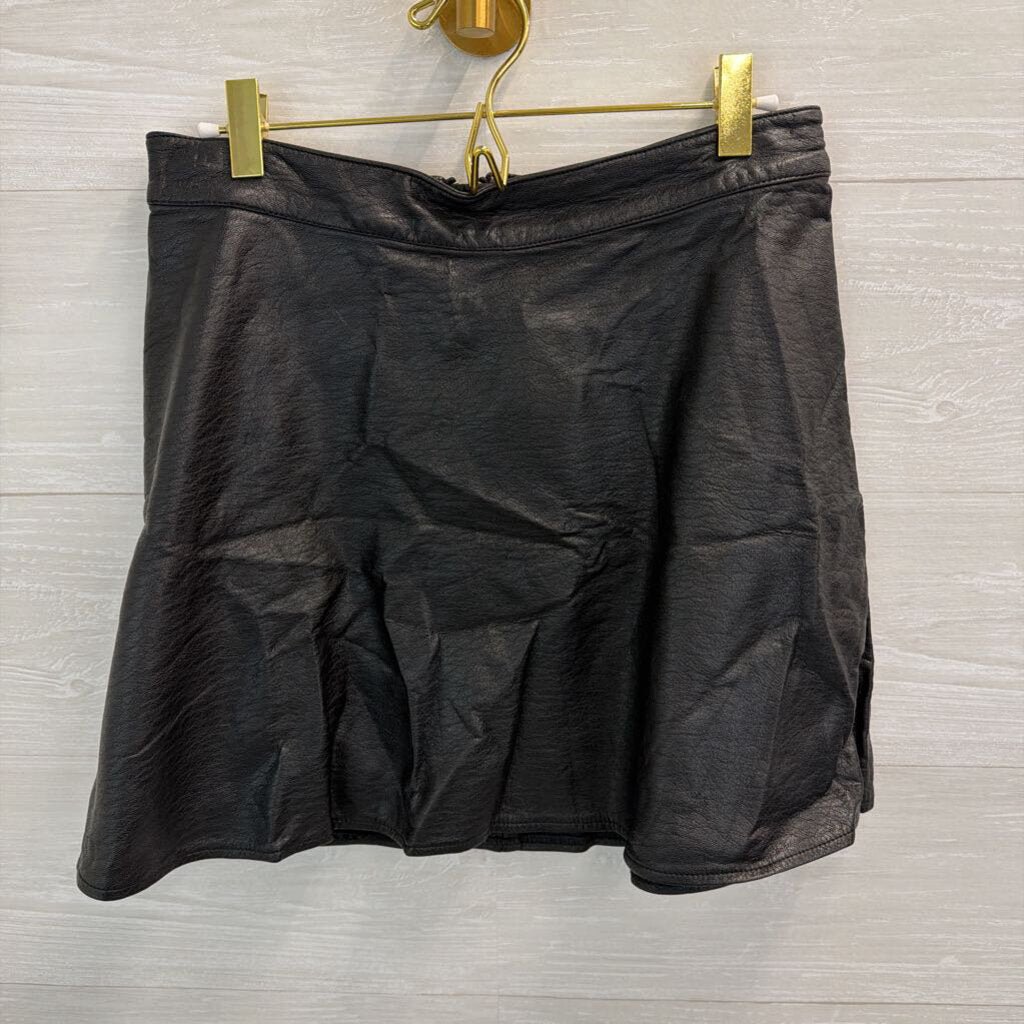 Black Faux Leather Skirt 8