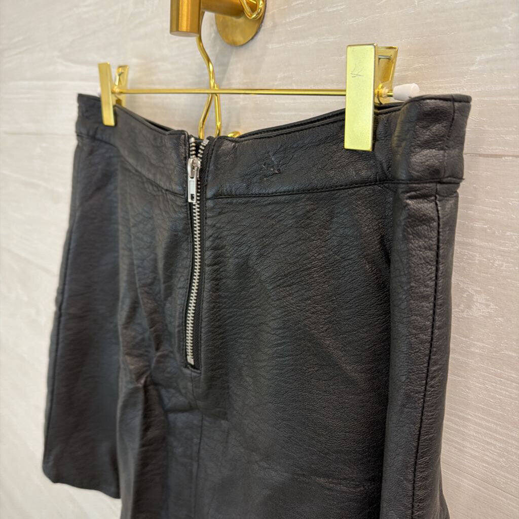 Black Faux Leather Skirt 8