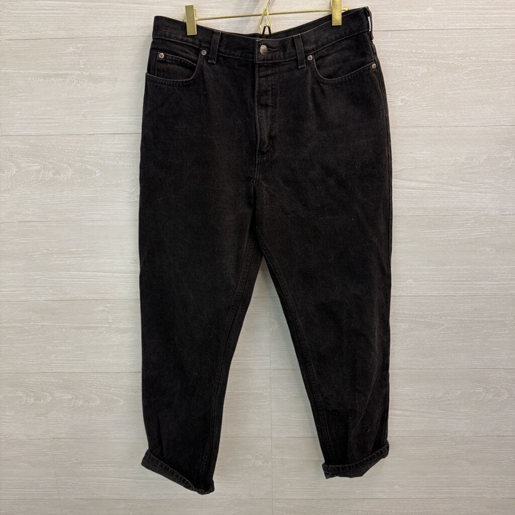 Lands End Black Vintage Mom Jeans 12P