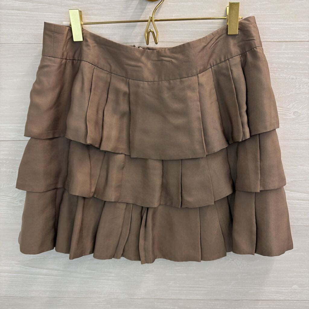 Banana Republic Grey Tiered Ruffle Mini Skirt 6