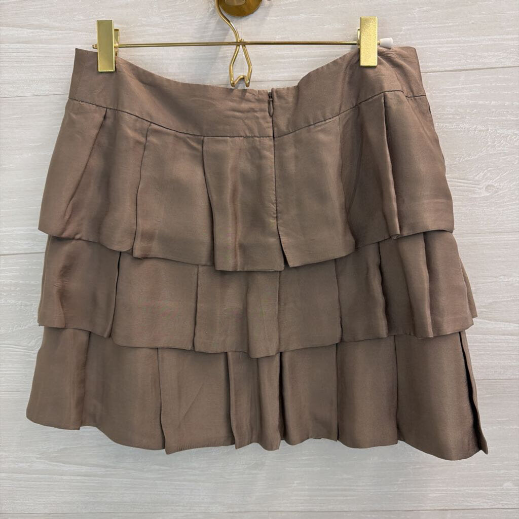 Banana Republic Grey Tiered Ruffle Mini Skirt 6