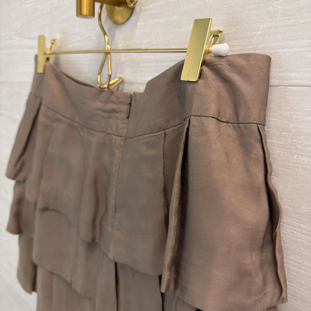 Banana Republic Grey Tiered Ruffle Mini Skirt 6