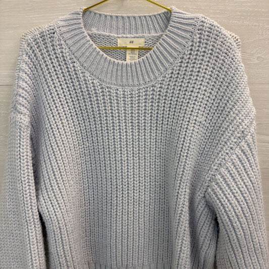 Blue Chunky Knit Long Sleeve Sweater Top Medium