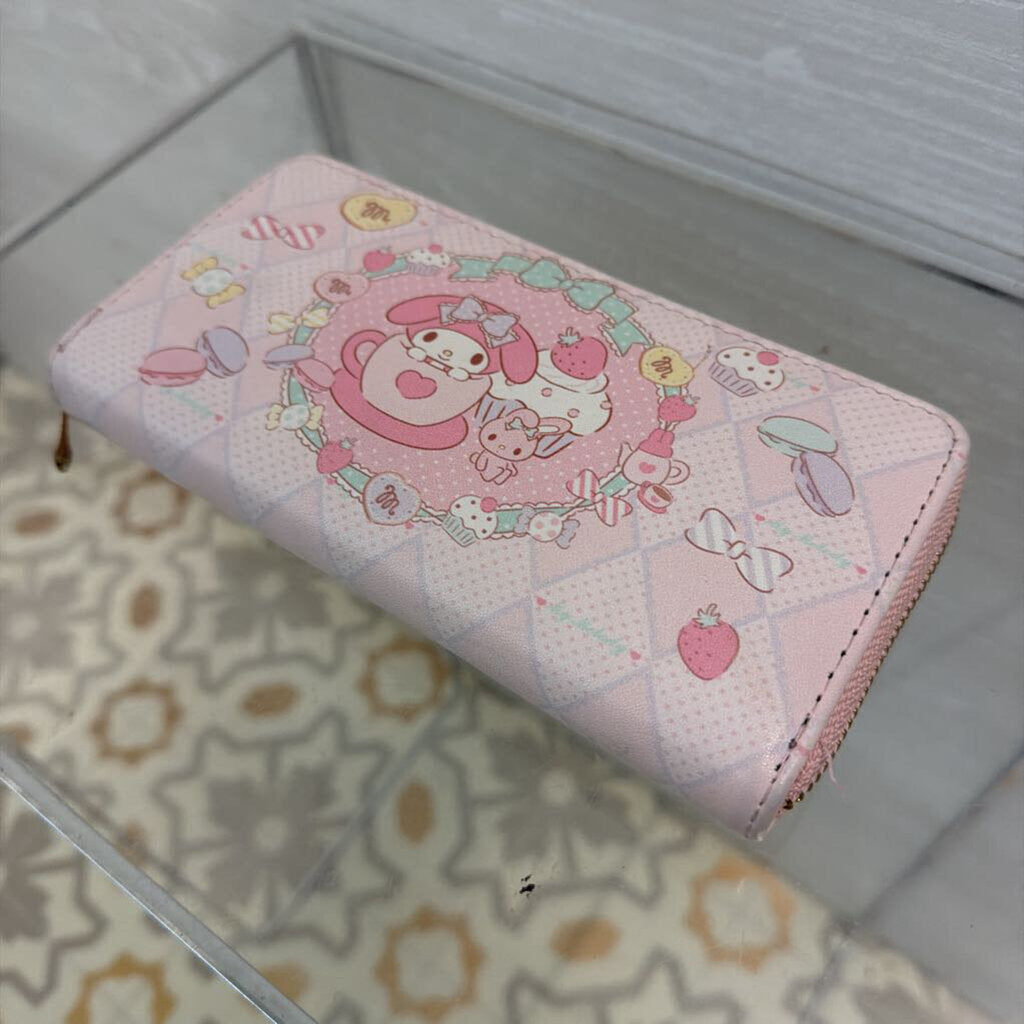Pink/ Multi Cartoon Print Wallet