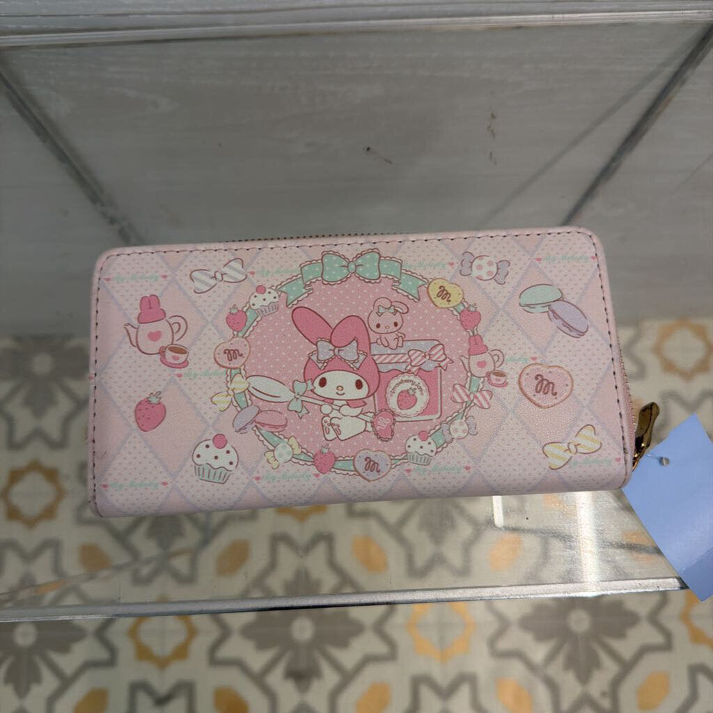 Pink/ Multi Cartoon Print Wallet