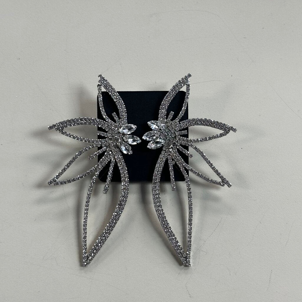 Oversized Rhinestone Statement Earrings