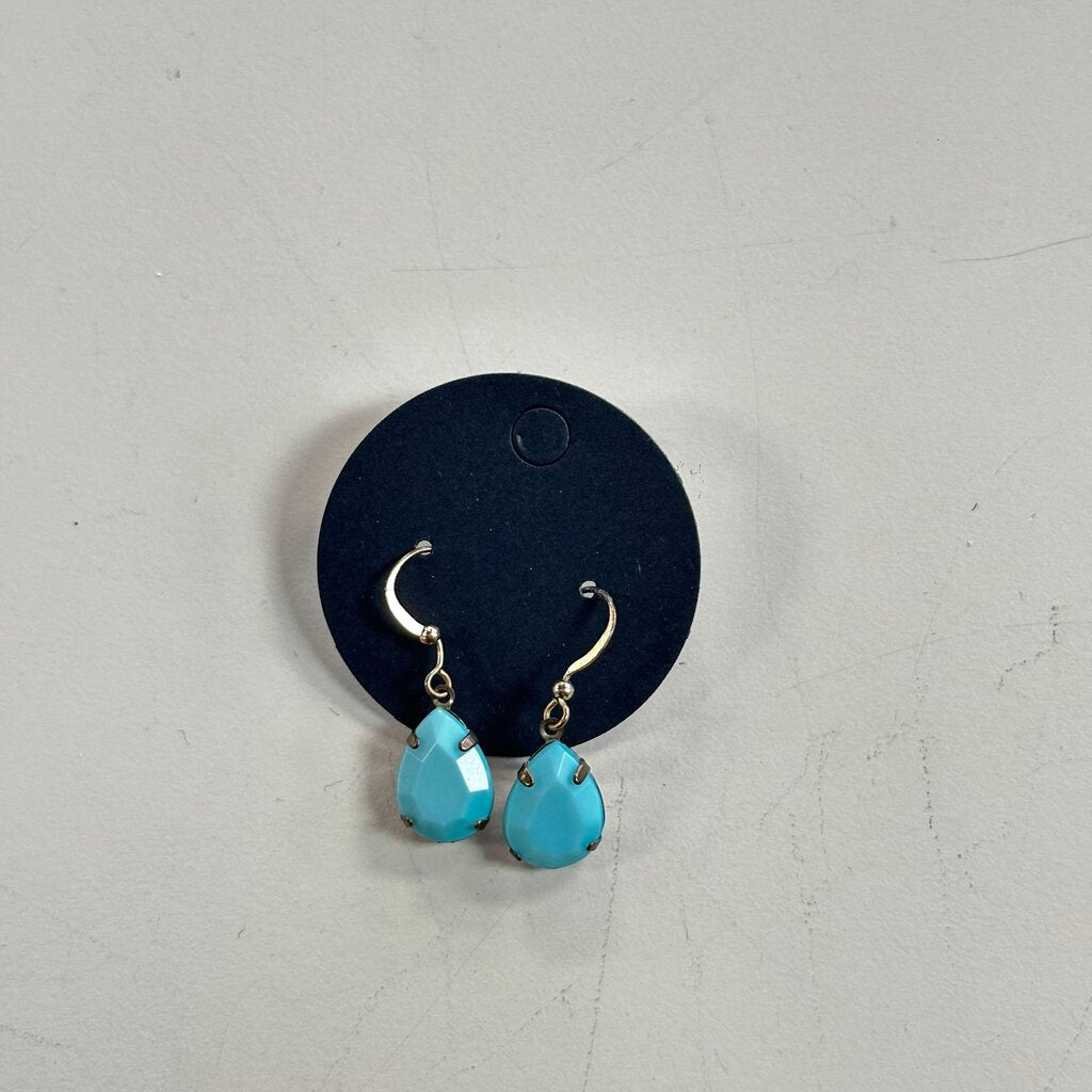 Blue Stone Drop Earrings