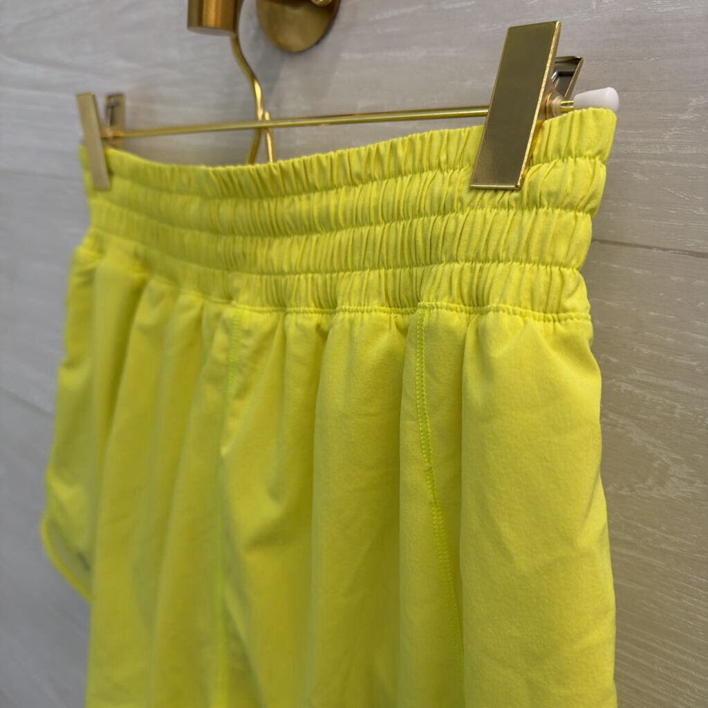 Lululemon Neon Yellow Hotty Hot Shorts 4