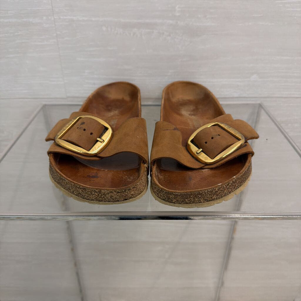 Birkenstock Madrid Big Buckle Oiled Leather Sandals 38