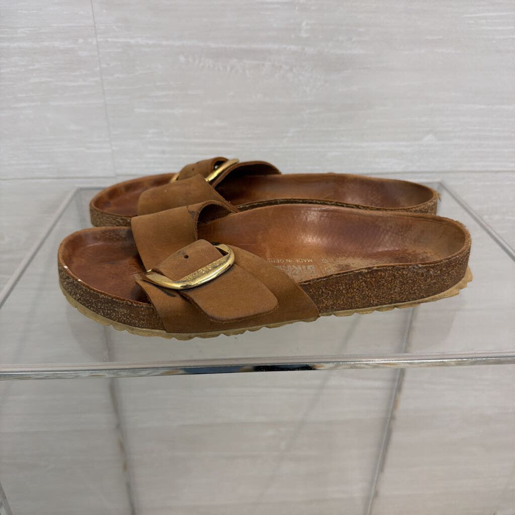 Birkenstock Madrid Big Buckle Oiled Leather Sandals 38