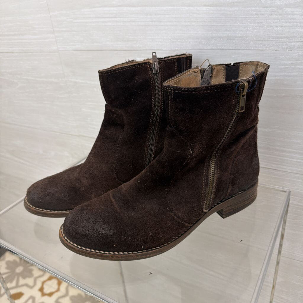 Eric Michael Brown Suede Double Zip Ankle Boots 38