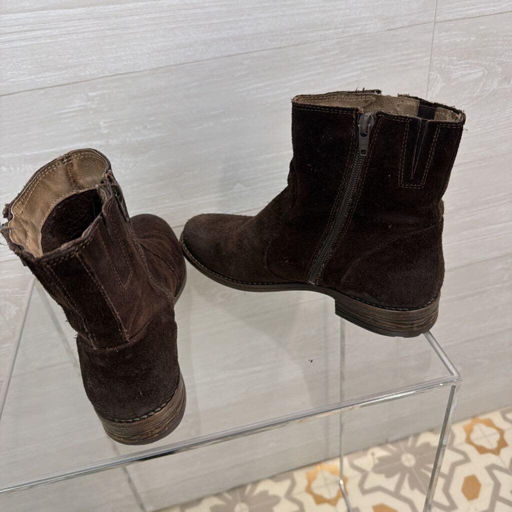 Eric Michael Brown Suede Double Zip Ankle Boots 38