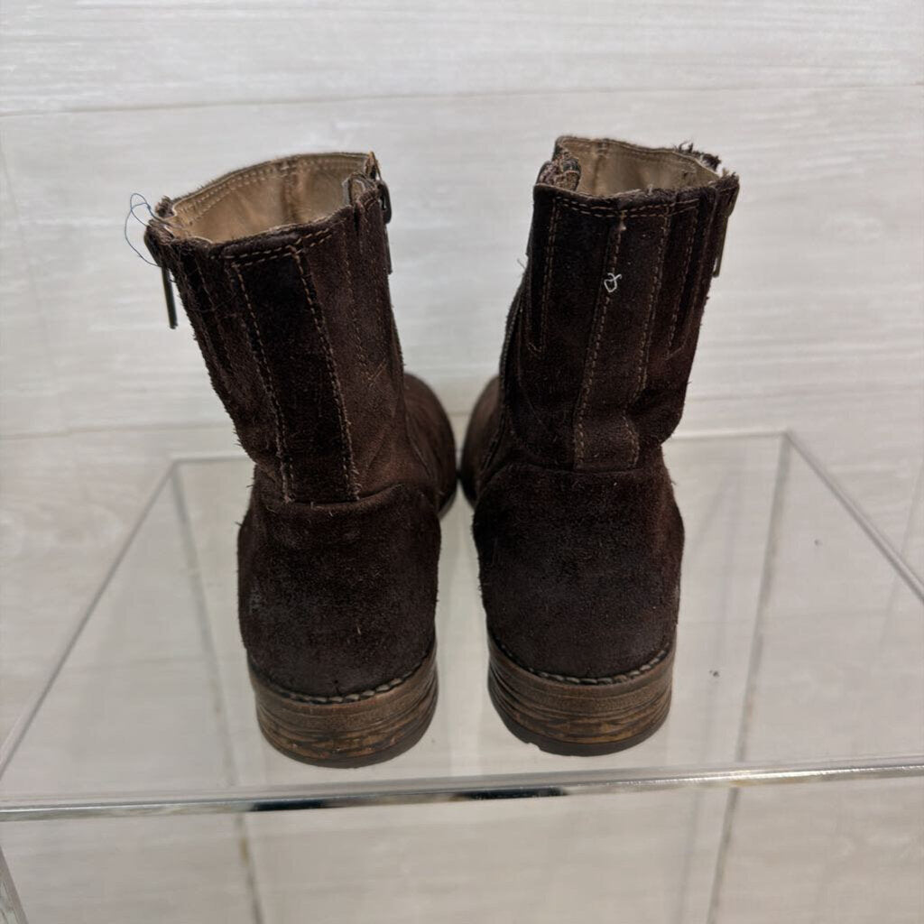 Eric Michael Brown Suede Double Zip Ankle Boots 38