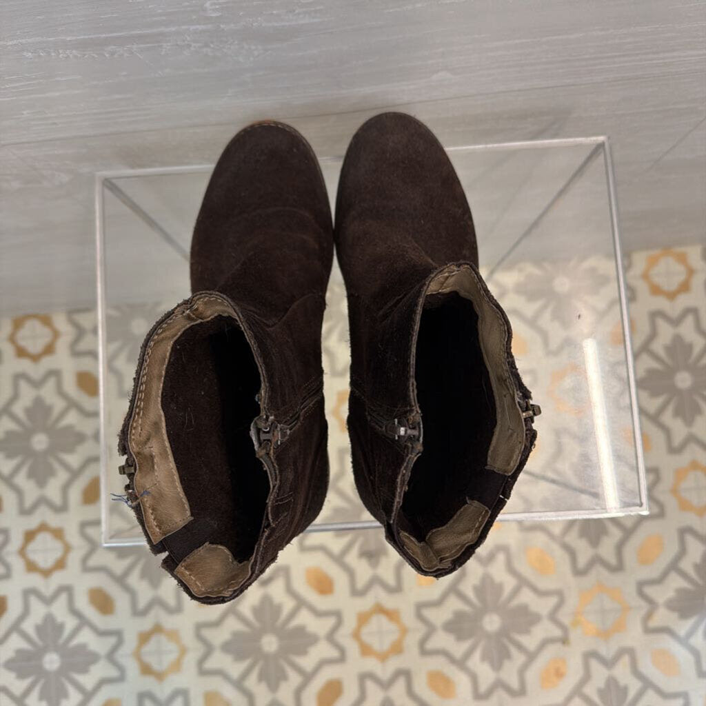 Eric Michael Brown Suede Double Zip Ankle Boots 38