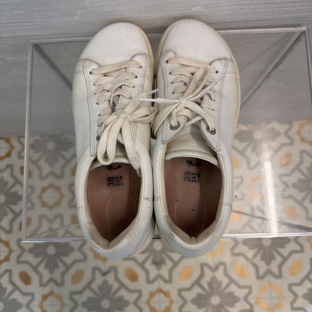 Birkenstock White Bend Low Leather Sneakers 38