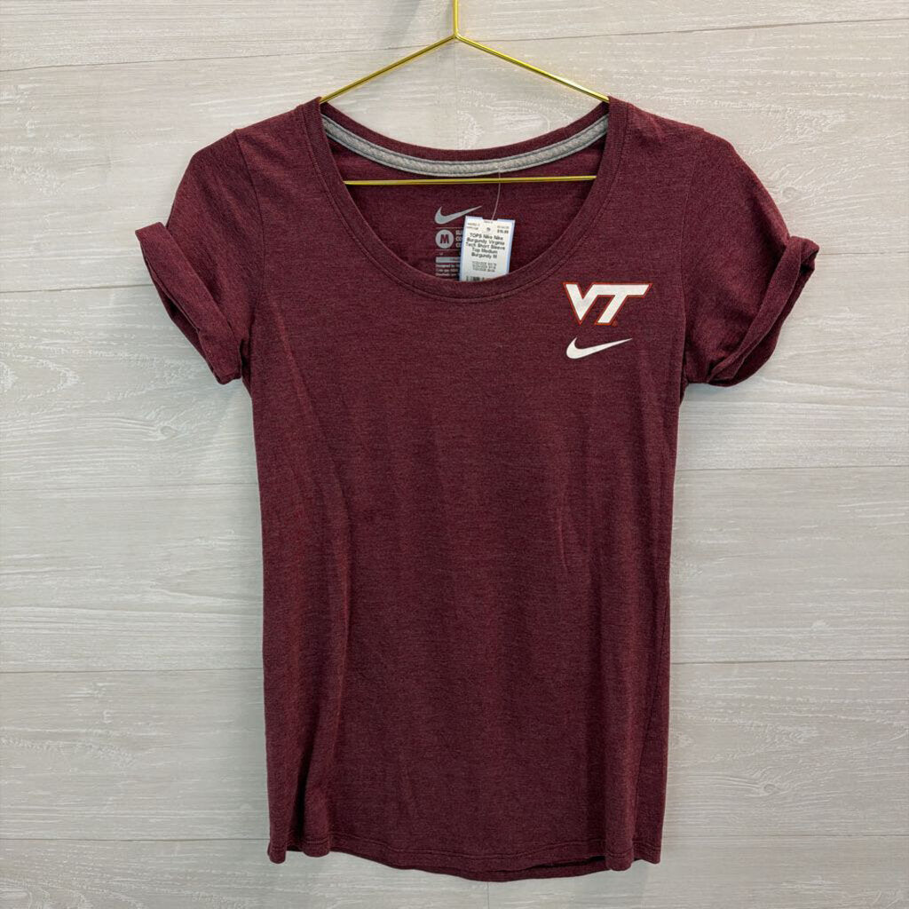 Nike Burgundy Virginia Tech Short Sleeve Top Medium