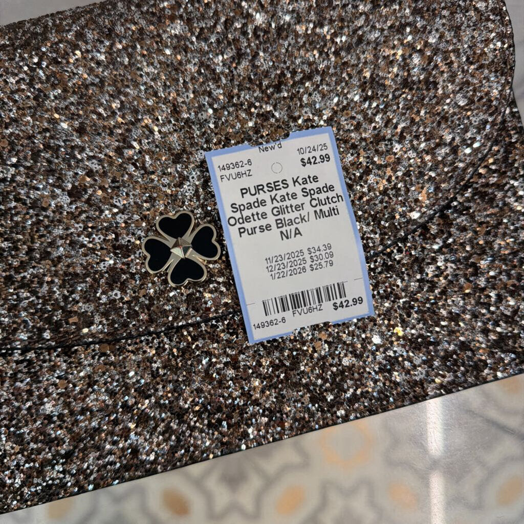 Kate Spade Odette Glitter Clutch Purse
