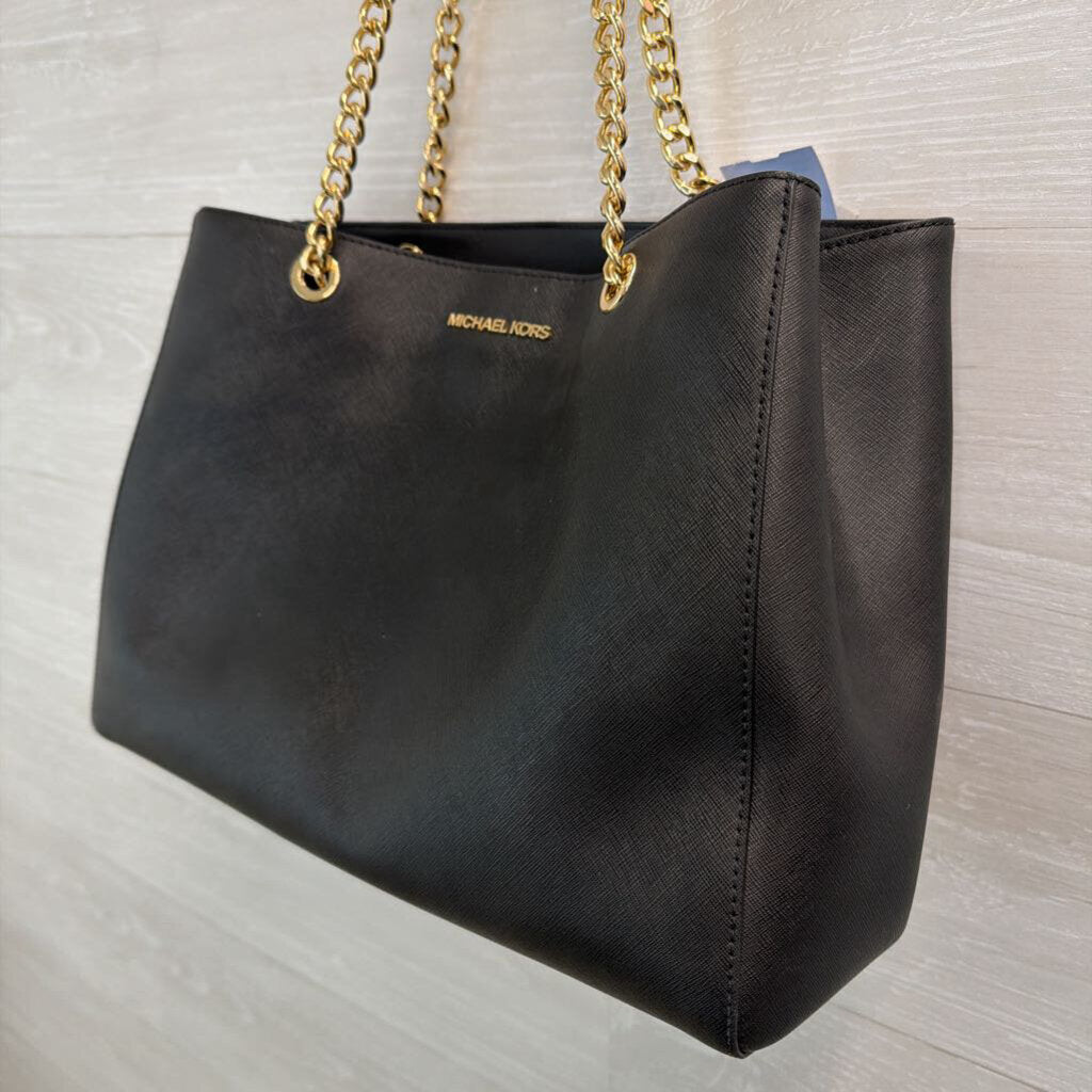 Michael Kors Black/ Gold Ellis Tote Purse