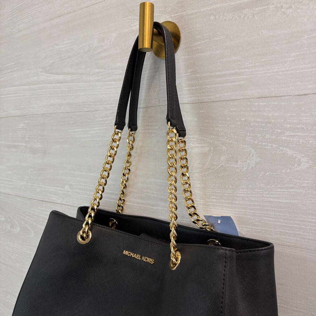 Michael Kors Black/ Gold Ellis Tote Purse