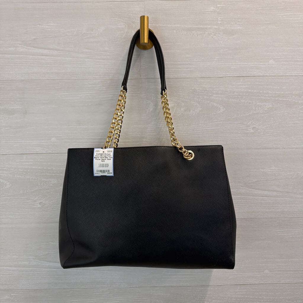 Michael Kors Black/ Gold Ellis Tote Purse