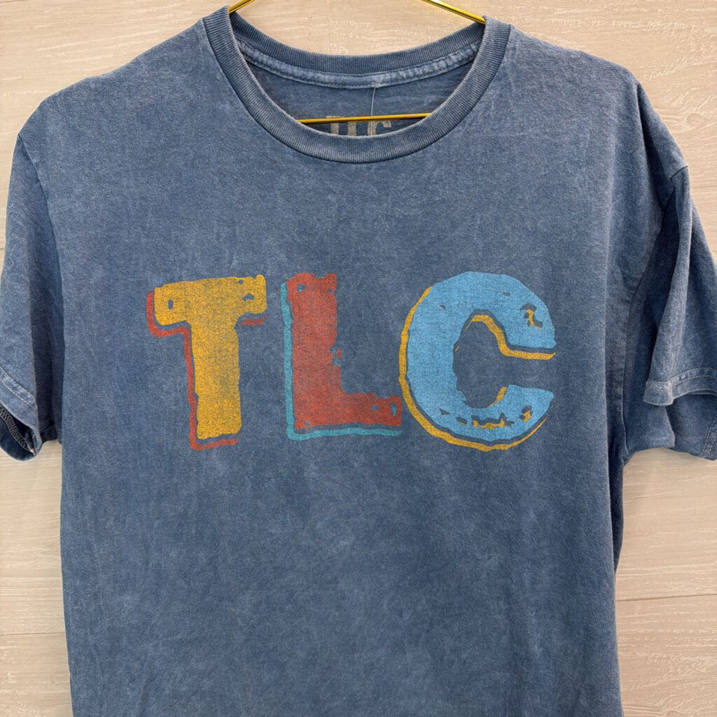 TLC Blue/ Multi Short Sleeve Graphic Tee Large