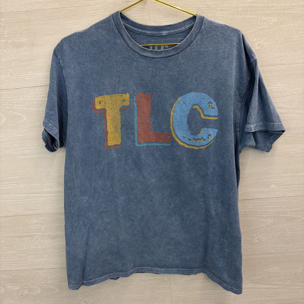TLC Blue/ Multi Short Sleeve Graphic Tee Large