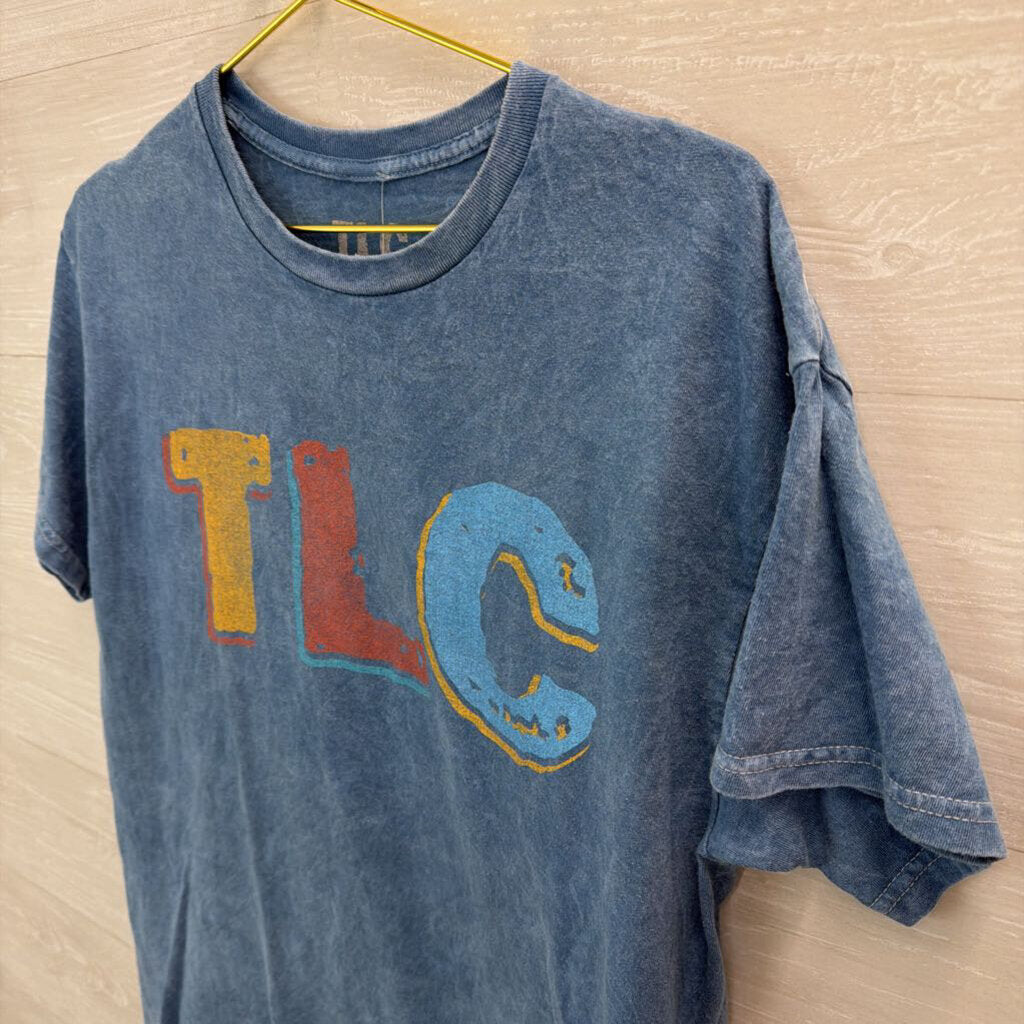 TLC Blue/ Multi Short Sleeve Graphic Tee Large