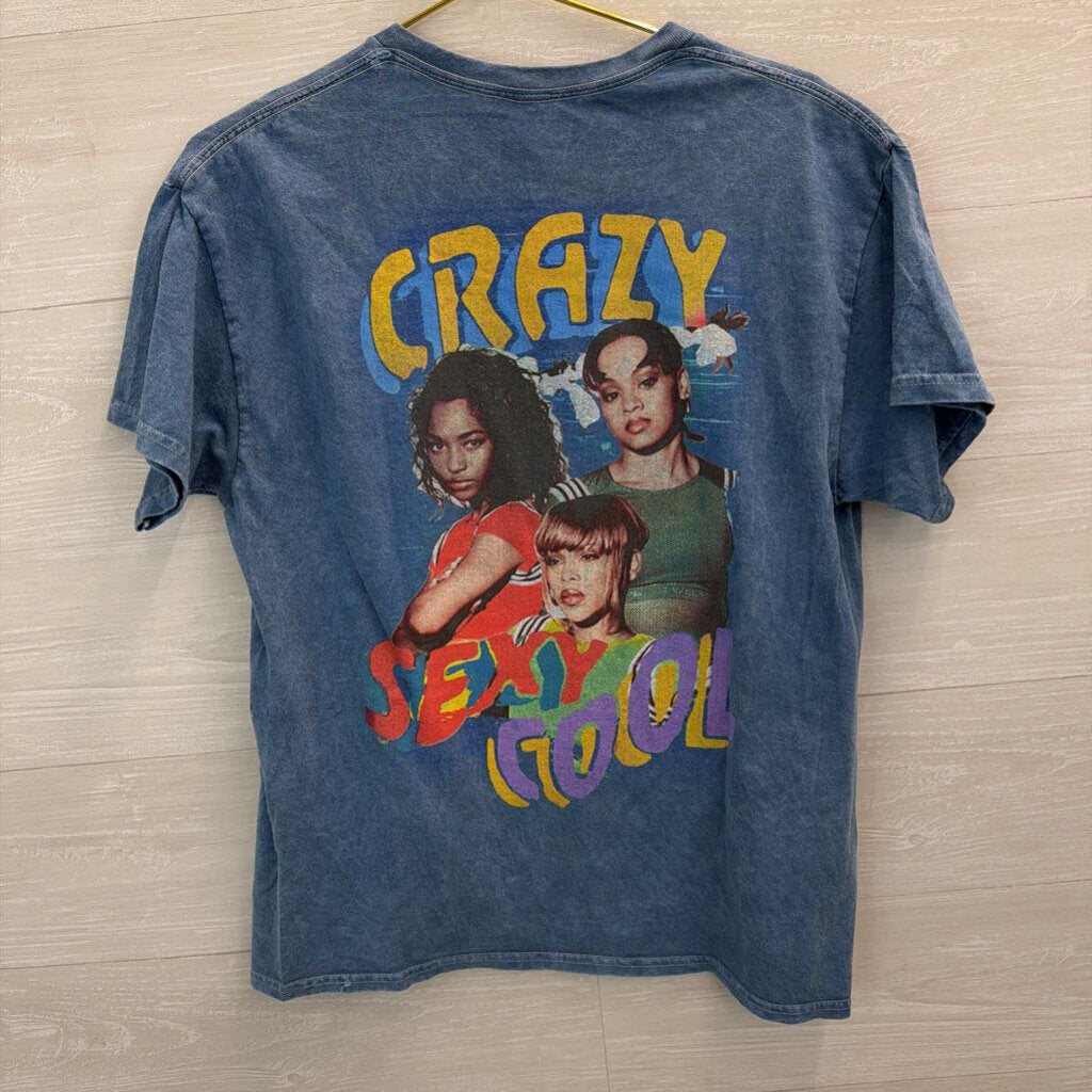 TLC Blue/ Multi Short Sleeve Graphic Tee Large