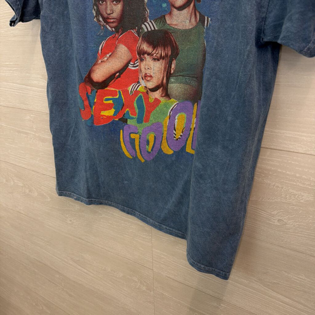 TLC Blue/ Multi Short Sleeve Graphic Tee Large