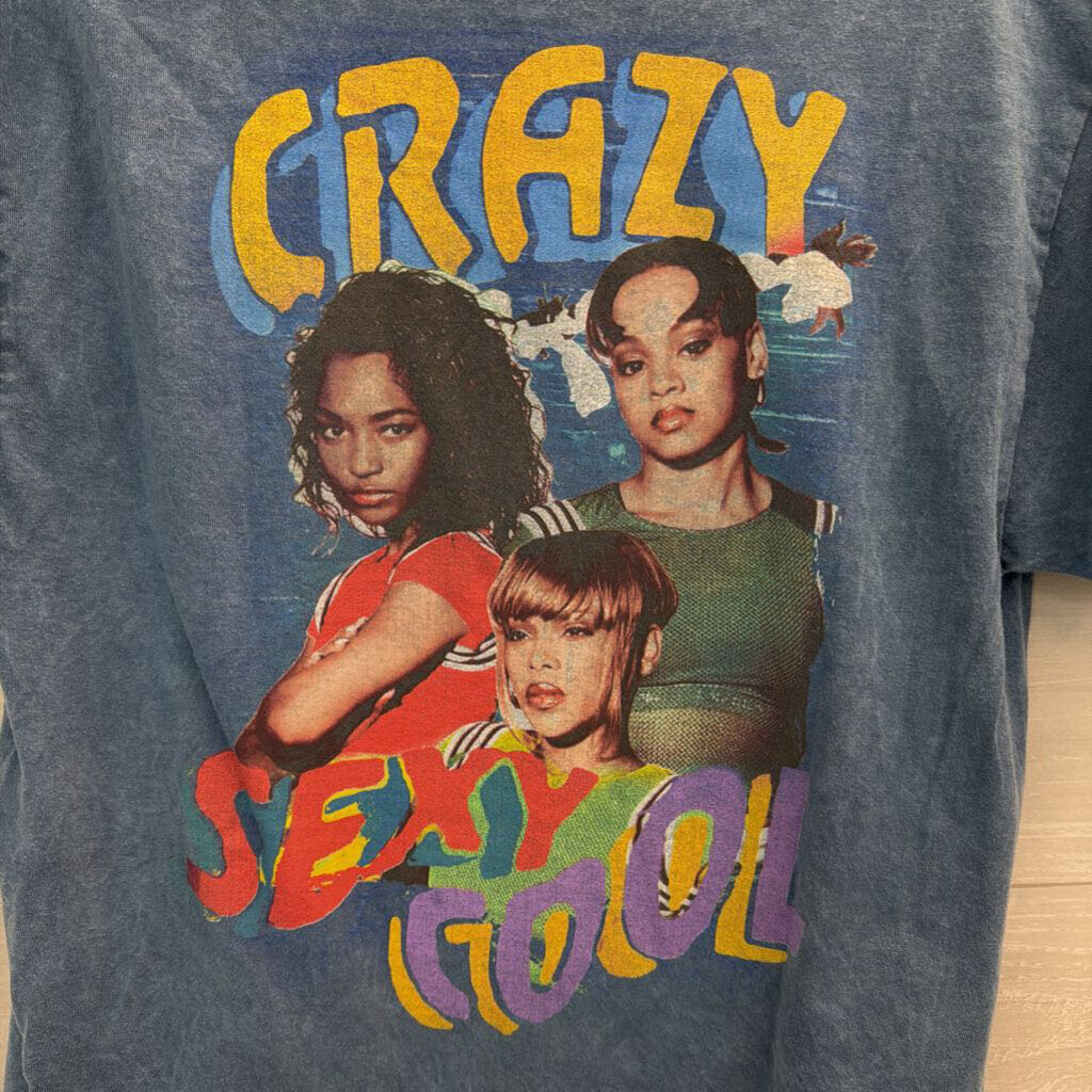 TLC Blue/ Multi Short Sleeve Graphic Tee Large