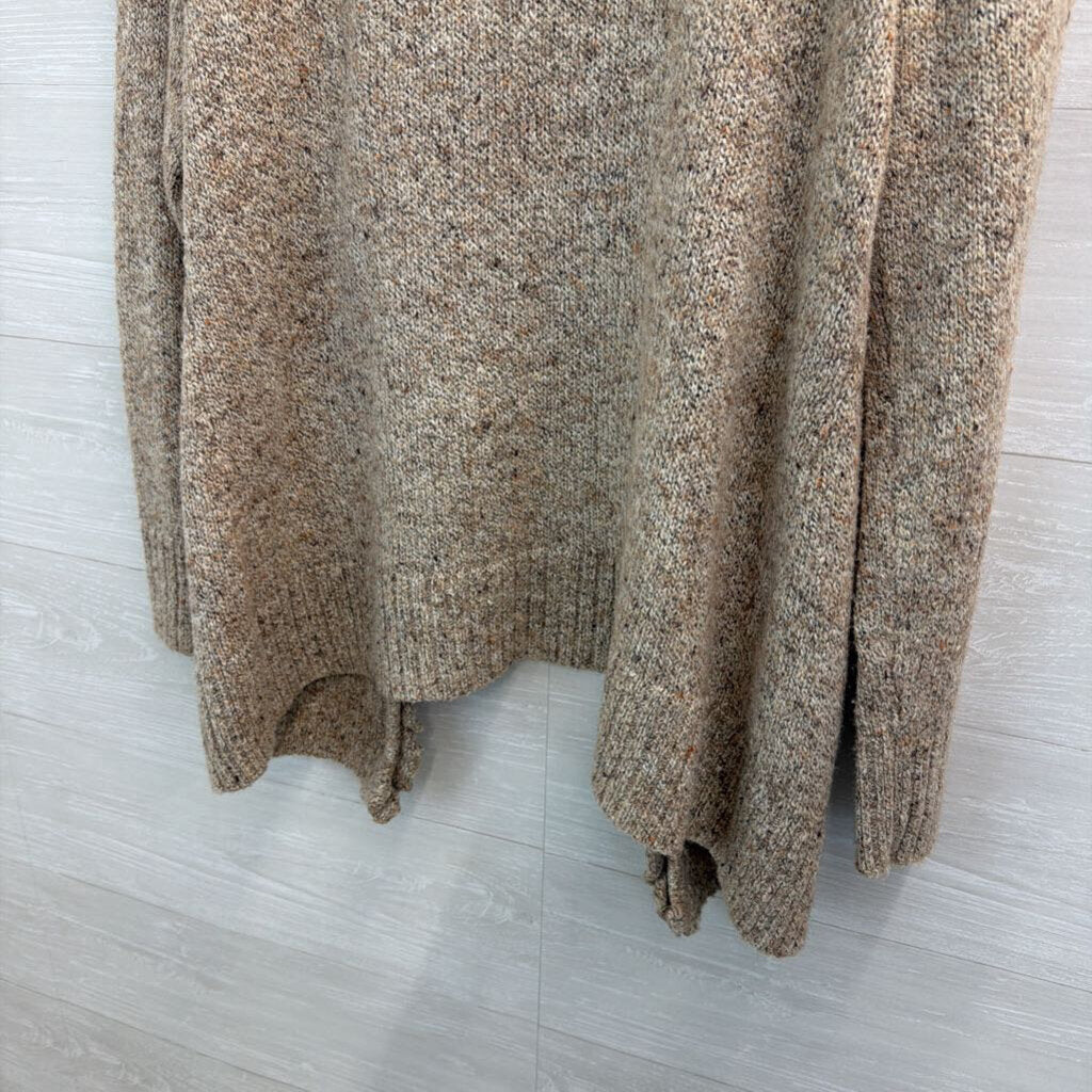 Christopher and Banks Brown Knit Ruffle Trim Cardigan Sweater Extra Large