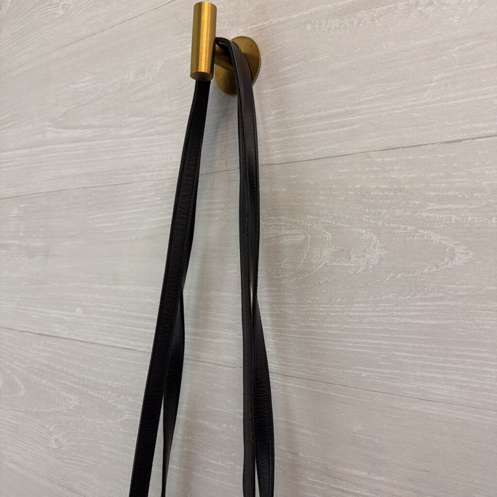 Black Woven Leather Small Purse