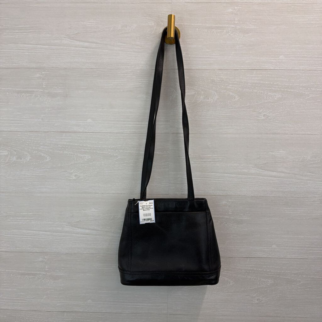 Black Woven Leather Small Purse