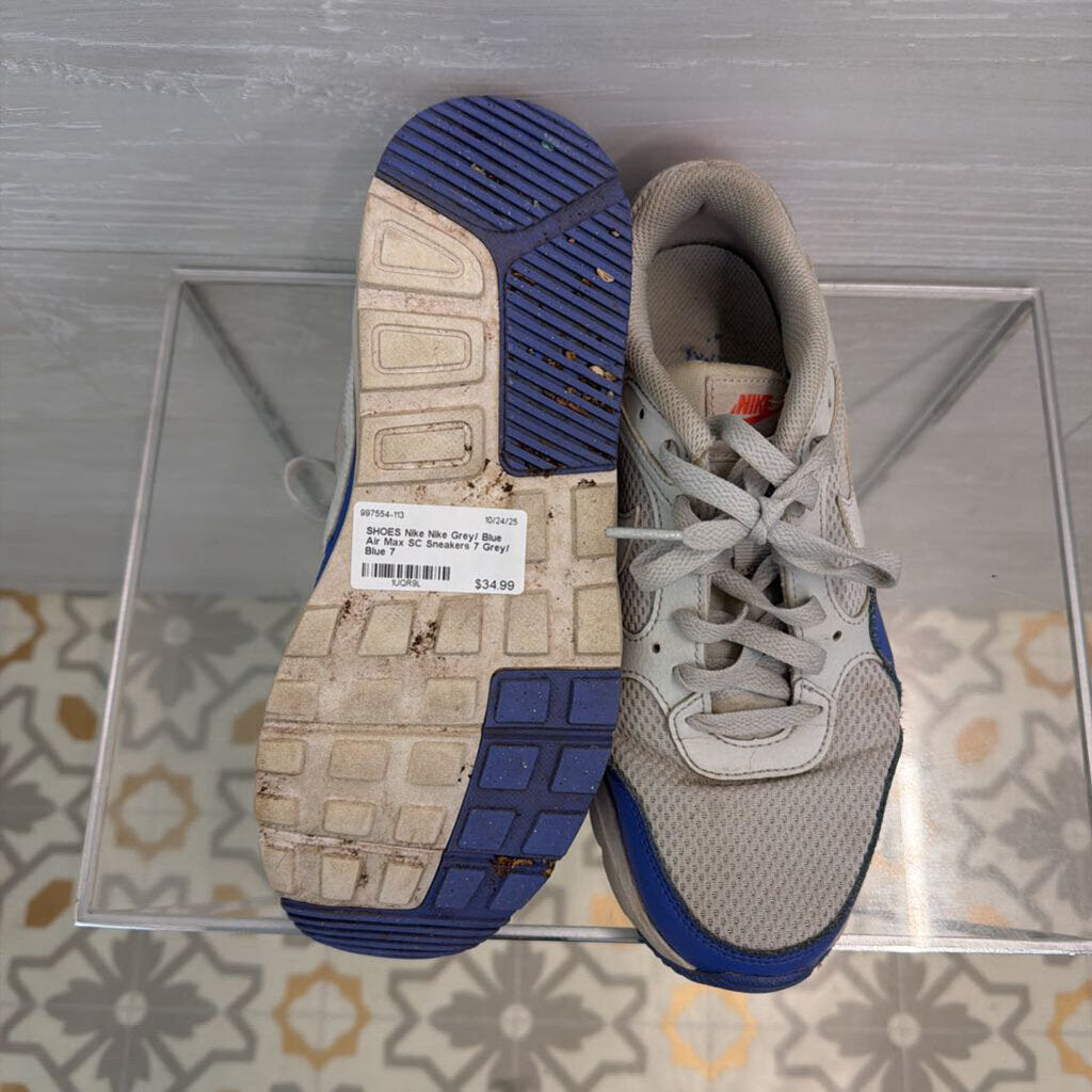 Nike Grey/ Blue Air Max SC Sneakers 7