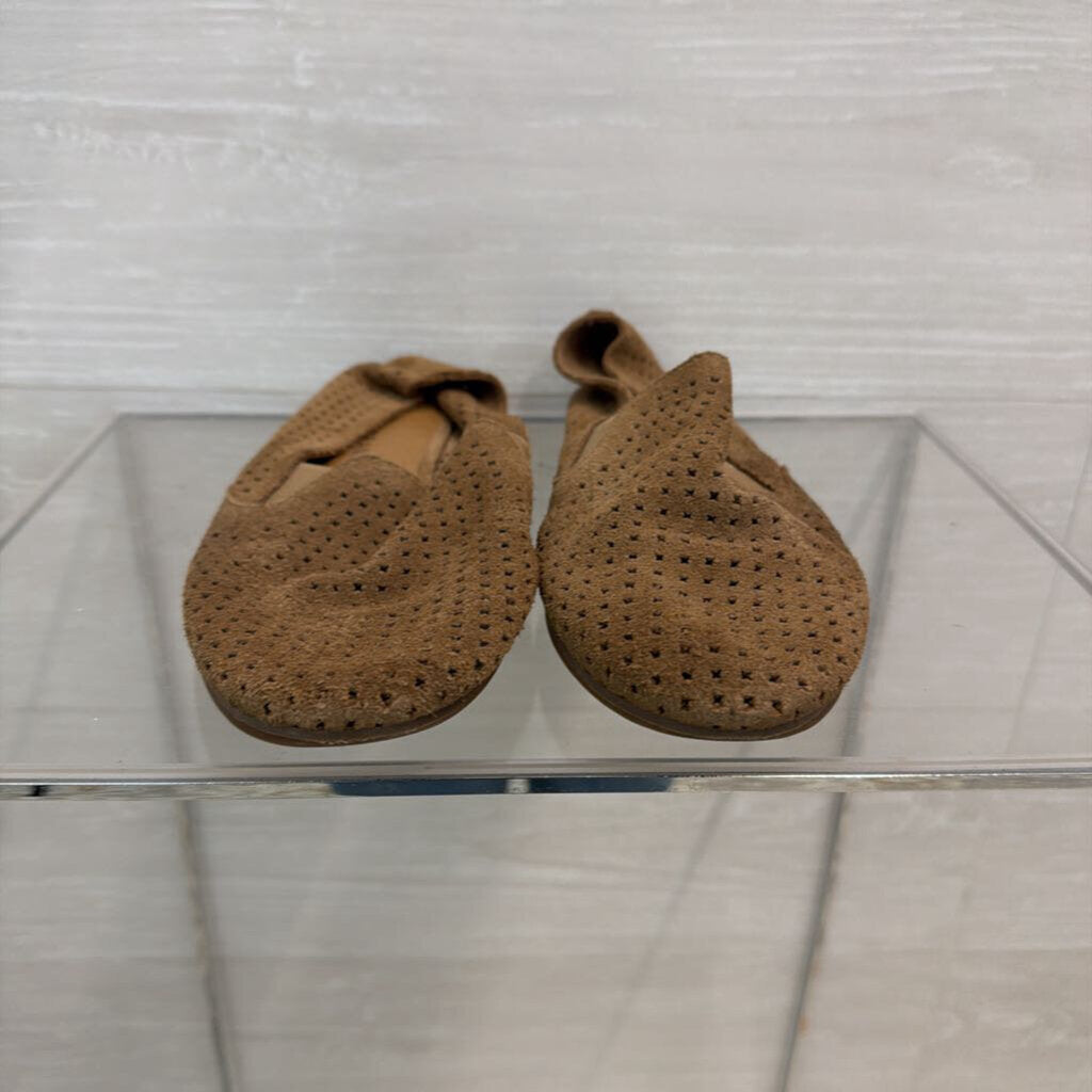 Lucky Brand Brown Suede Perforated Loafers 7.5