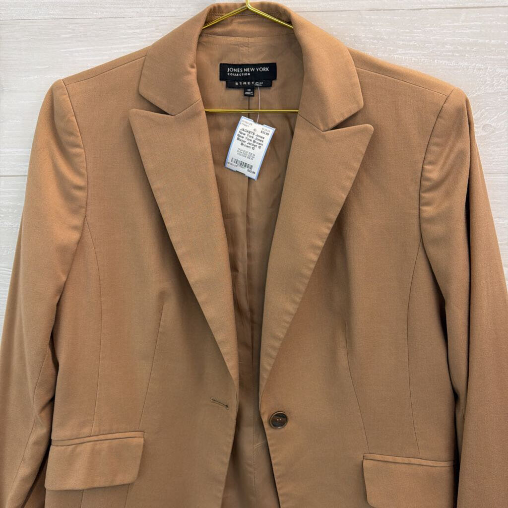Jones New York Brown Blazer Jacket 10