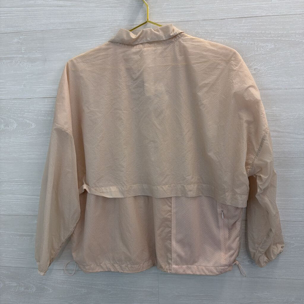 Fabletics Beige Lightweight Half Zip Pullover Extra Small