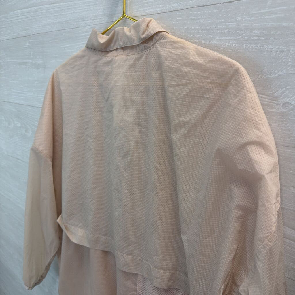 Fabletics Beige Lightweight Half Zip Pullover Extra Small