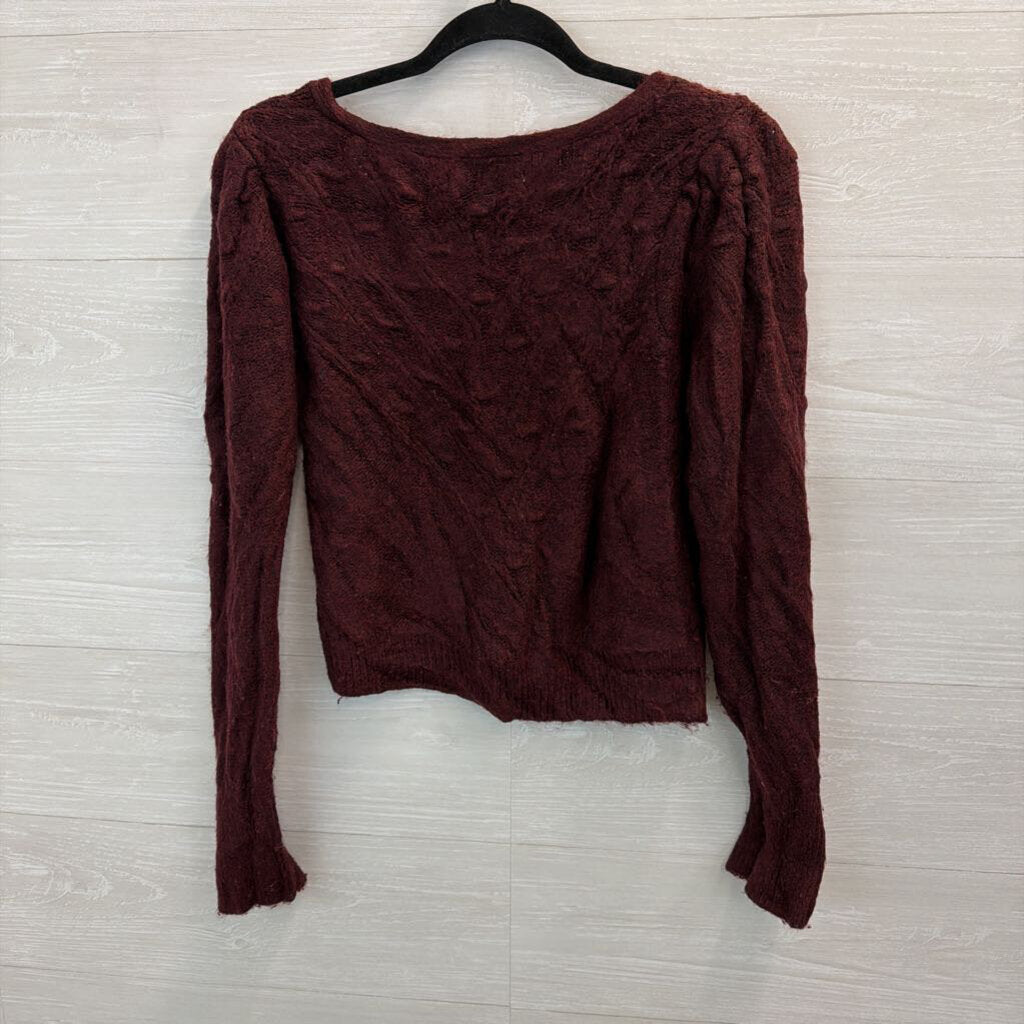 Abercrombie and Fitch Burgundy Cardigan Large