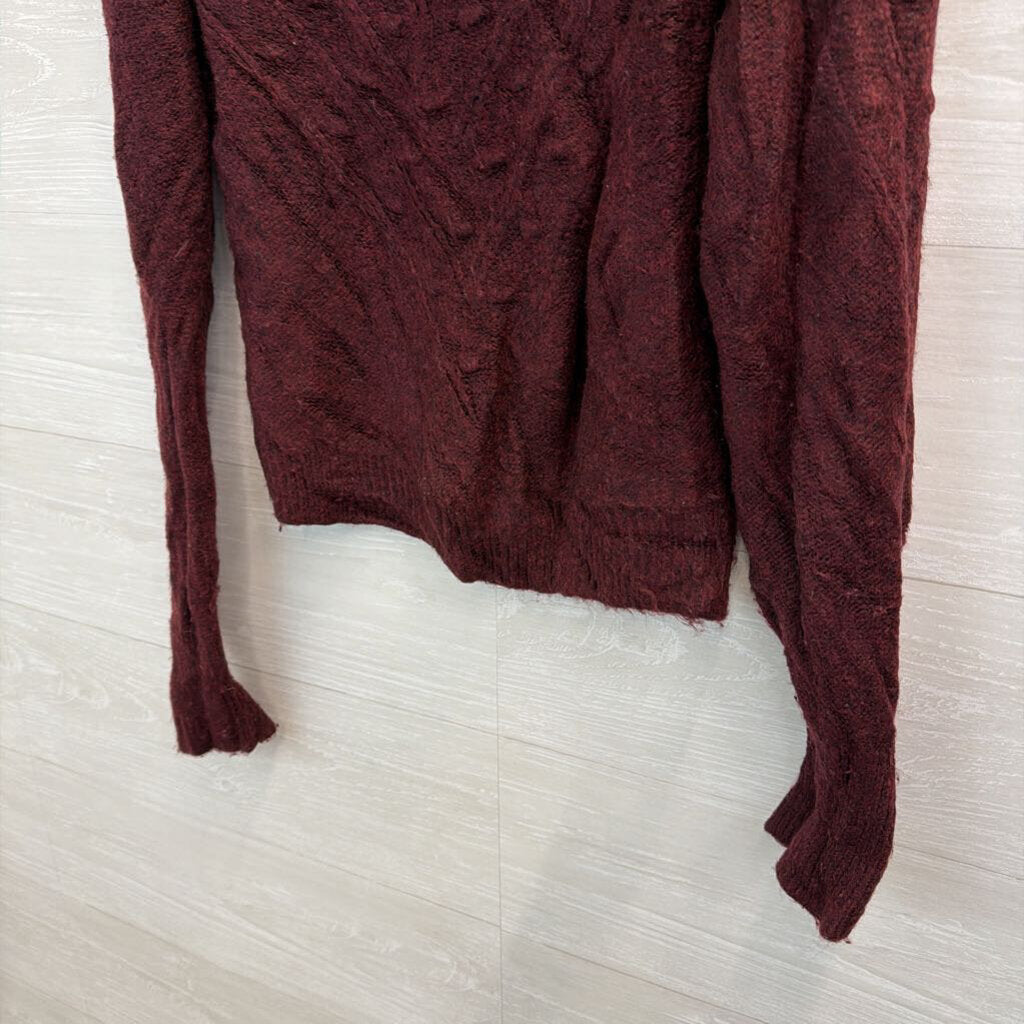 Abercrombie and Fitch Burgundy Cardigan Large