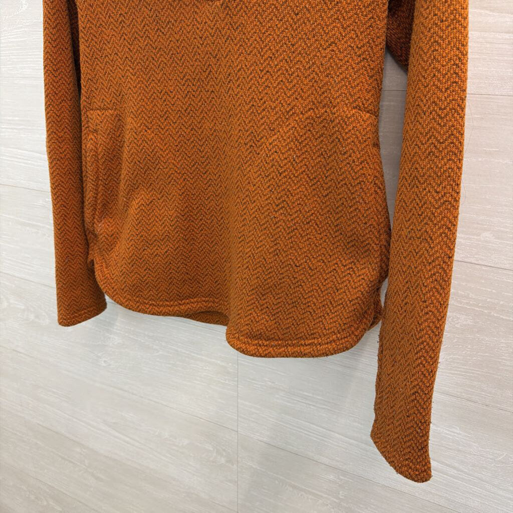 Columbia Orange Print Hooded Pullover Extra Small
