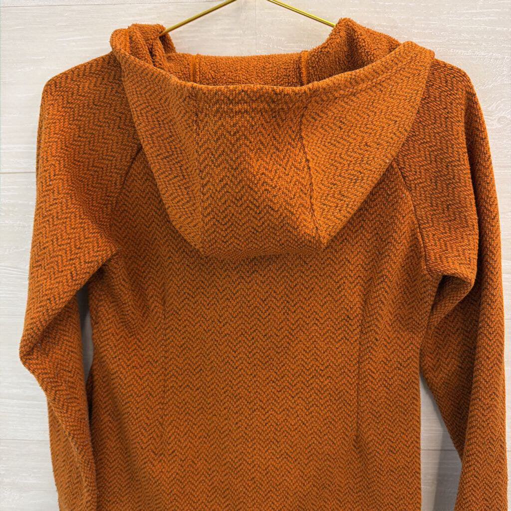 Columbia Orange Print Hooded Pullover Extra Small