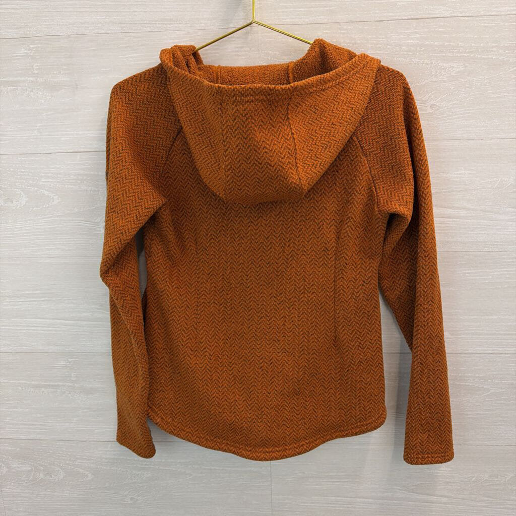 Columbia Orange Print Hooded Pullover Extra Small