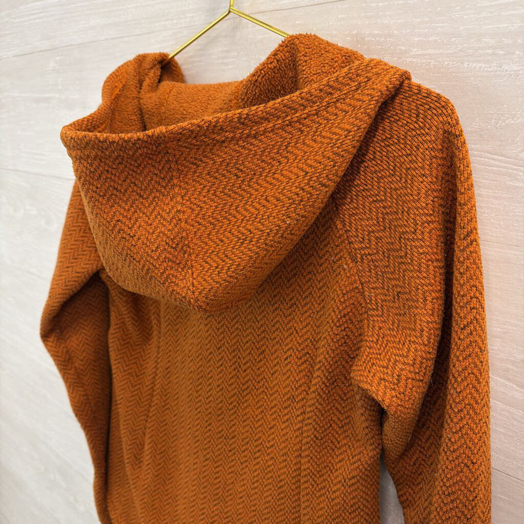 Columbia Orange Print Hooded Pullover Extra Small