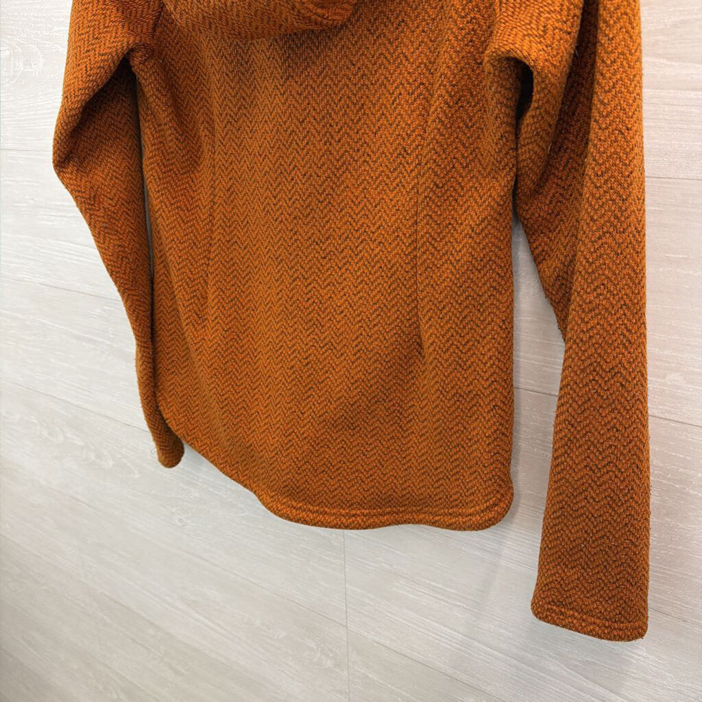 Columbia Orange Print Hooded Pullover Extra Small
