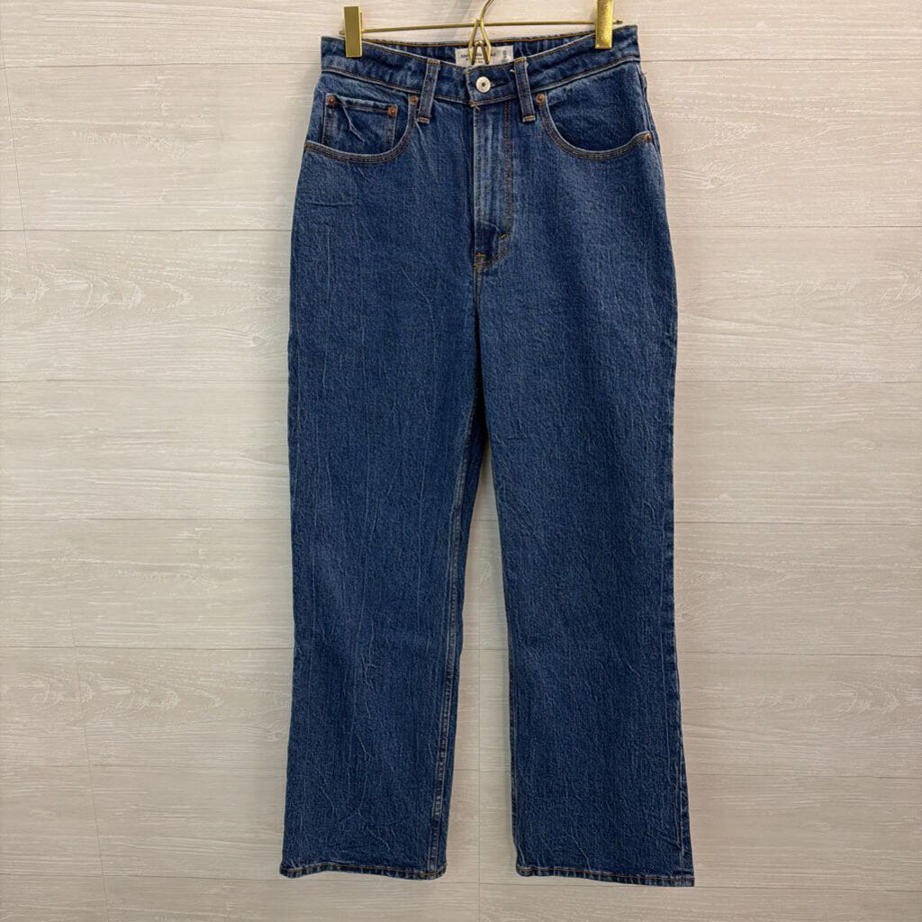 Abercrombie and Fitch Dark Wash The 90s Relaxed High Rise Jeans 25 Short