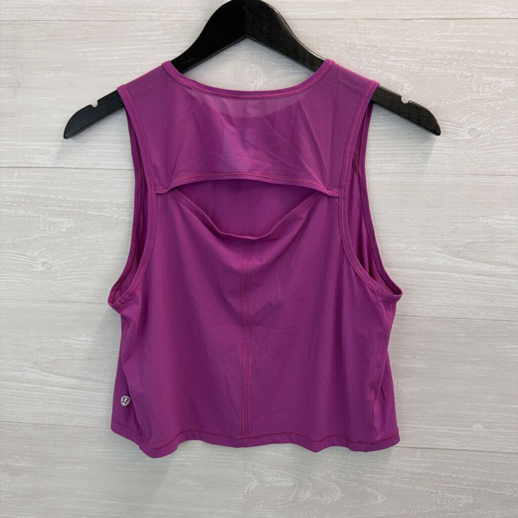 Lululemon Bright Purple Cropped Tank Medium