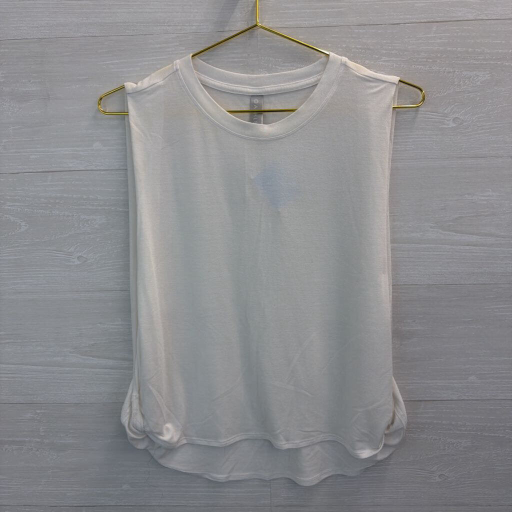 Athleta White Open Side Tank Top Small