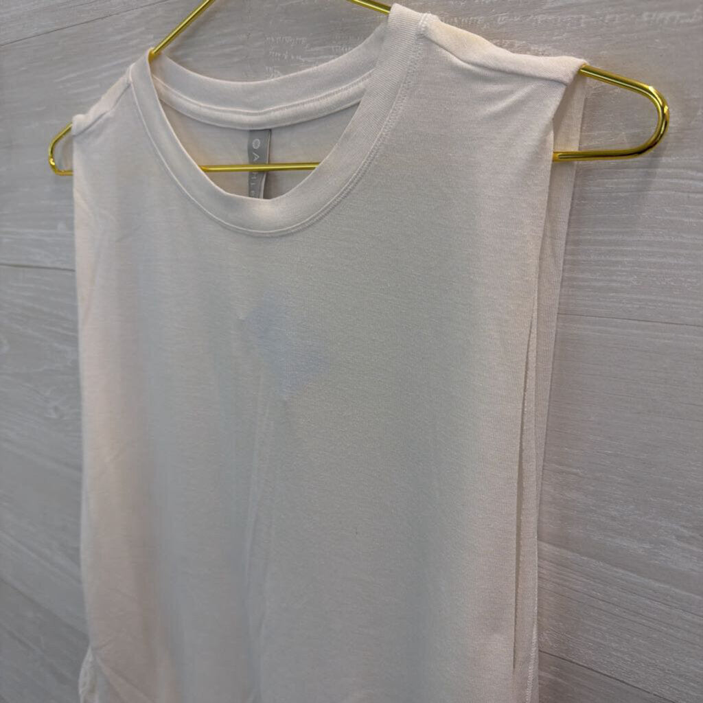 Athleta White Open Side Tank Top Small